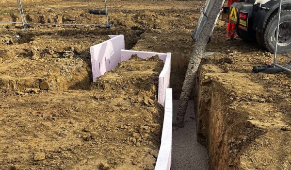 Foundations being built on a building site - Building Contractors in Witley