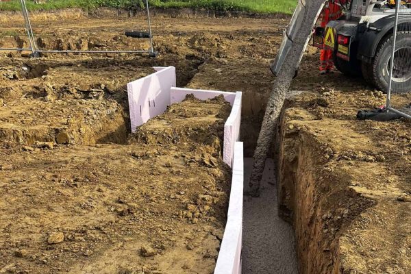 Foundations being built on a building site - Building Contractors in Witley